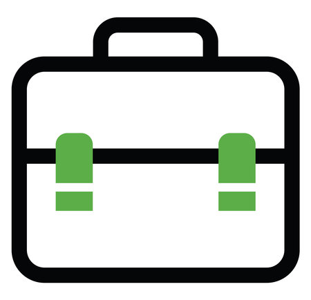 Business bag, illustration, vector on a white backgroundのイラスト素材