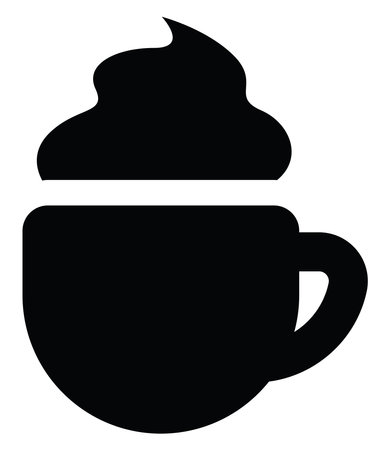 Coffee with cream, illustration, vector on a white backgroundのイラスト素材