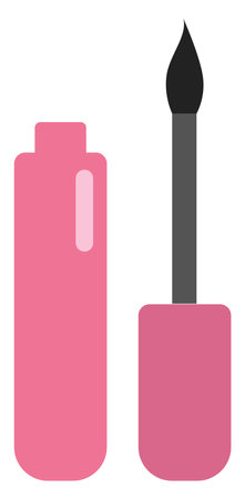Pink mascara, illustration, vector on a white backgroundのイラスト素材