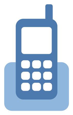 Communication home phone, illustration, vector on a white backgroundのイラスト素材