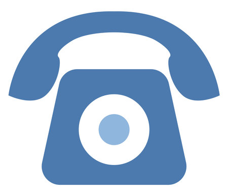 Old blue phone, illustration, vector on a white backgroundのイラスト素材
