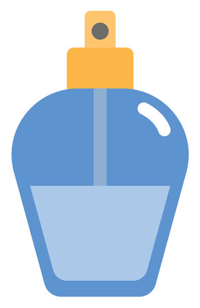 Blue perfume, illustration, vector on a white backgroundのイラスト素材