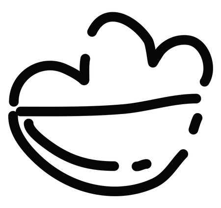 Hot porridge, illustration, vector on a white backgroundのイラスト素材