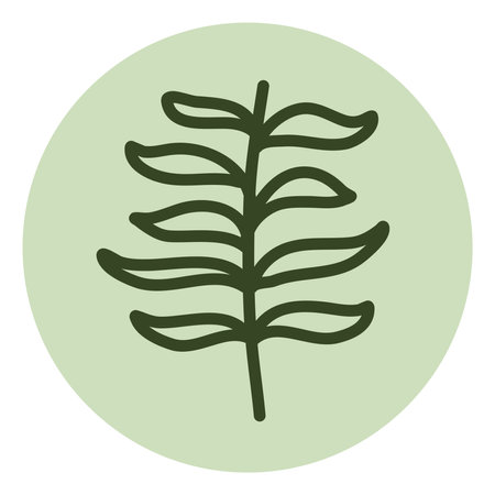 Leaves on a branch, illustration, vector on a white backgroundのイラスト素材