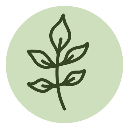 Small pointy leaves, illustration, vector on a white backgroundのイラスト素材