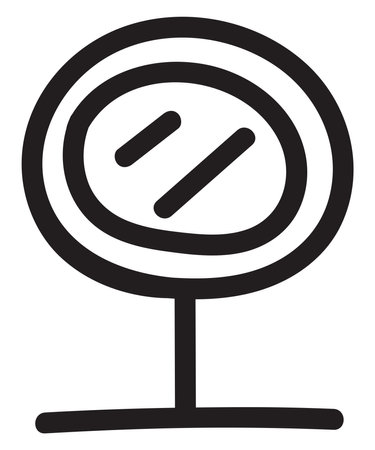 Small mirror, illustration, vector on a white backgroundのイラスト素材