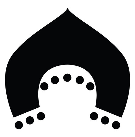 Russian kokoshnik, illustration, vector on a white backgroundのイラスト素材