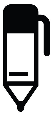 School pen, illustration, vector on a white backgroundのイラスト素材