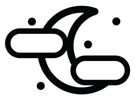 Fog night, illustration, vector on a white backgroundのイラスト素材