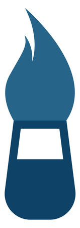 Brush for shaving foam, icon illustration, vector on white backgroundのイラスト素材