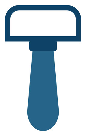Blue razor, icon illustration, vector on white backgroundのイラスト素材