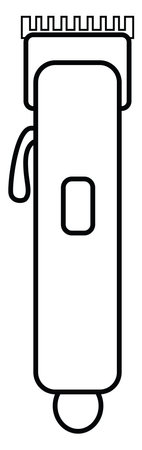 Simple electric shaver, icon illustration, vector on white backgroundのイラスト素材