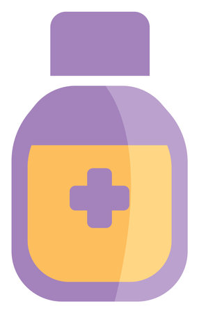 Medical alcohol, icon illustration, vector on white backgroundのイラスト素材