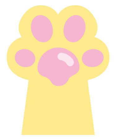 Cat paw, icon illustration, vector on white backgroundのイラスト素材