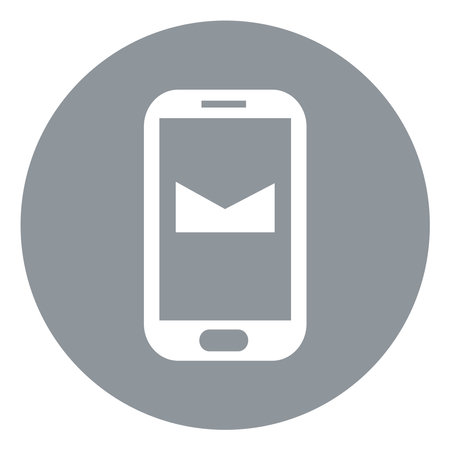 Received message, icon illustration, vector on white backgroundのイラスト素材