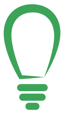 Ecology light, icon illustration, vector on white backgroundのイラスト素材