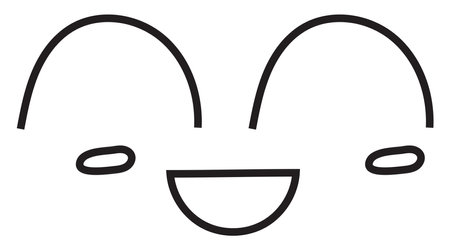 Happy face, icon illustration, vector on white backgroundのイラスト素材