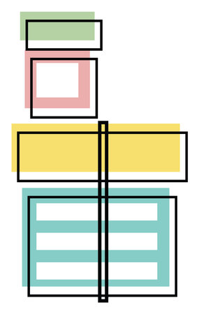 Valentine present boxes, icon illustration, vector on white backgroundのイラスト素材
