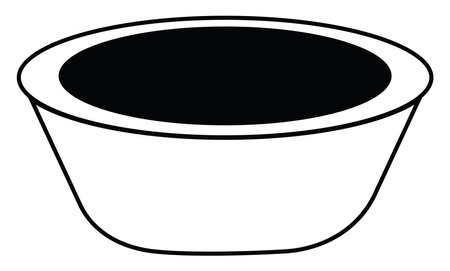 Kitchen bowl, icon illustration, vector on white backgroundのイラスト素材