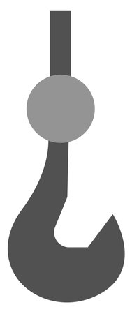 Industry crane, icon illustration, vector on white backgroundのイラスト素材