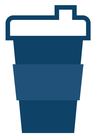 Library coffee, icon illustration, vector on white backgroundのイラスト素材