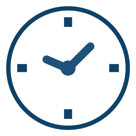 Library clock, icon illustration, vector on white backgroundのイラスト素材