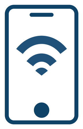 Library wifi, icon illustration, vector on white backgroundのイラスト素材