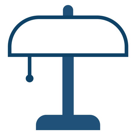 Library lamp, icon illustration, vector on white backgroundのイラスト素材