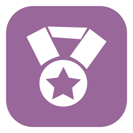 Distinction medal, icon illustration, vector on white backgroundのイラスト素材