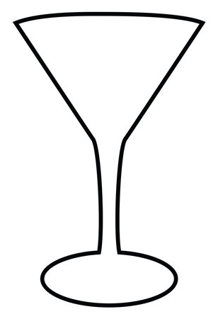 Coctail in a glass, icon illustration, vector on white backgroundのイラスト素材
