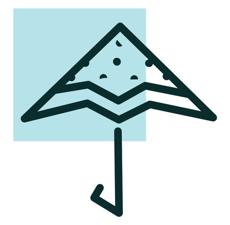 Golf umbrella, icon illustration, vector on white backgroundのイラスト素材
