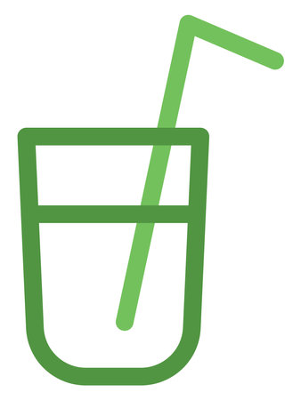 Fresh juice, icon illustration, vector on white backgroundのイラスト素材