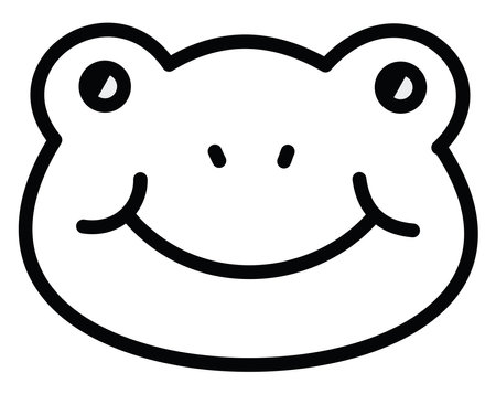 Cute frog, illustration, on a white background.のイラスト素材