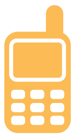 Aministrator old phone , illustration, on a white background.のイラスト素材