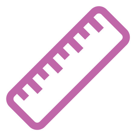 Purple ruler, illustration, on a white background.のイラスト素材