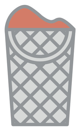 Laundry basket, illustration, on a white background.のイラスト素材