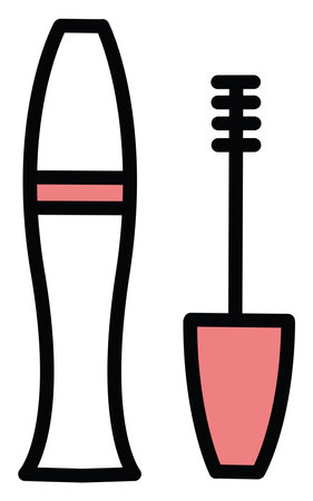 Mascara container, illustration, on a white background.のイラスト素材