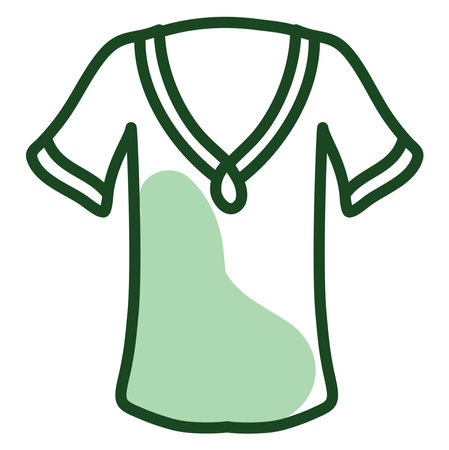 Simple womans green tshirt, illustration, on a white background.のイラスト素材