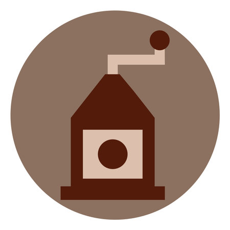 Coffee grinder, illustration, on a white background.のイラスト素材