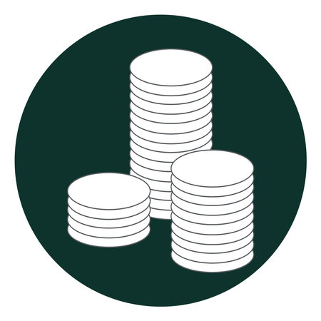 Money coins, illustration, on a white background.のイラスト素材