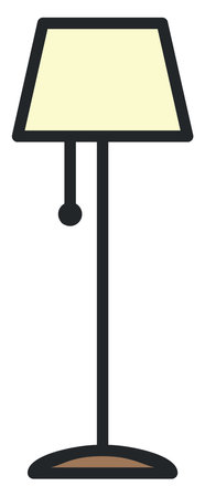 White lamp, illustration, on a white background.のイラスト素材