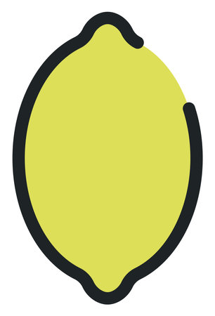 Yellow lemon, illustration, on a white background.のイラスト素材