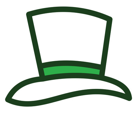 Gentleman hat, illustration, on a white background.のイラスト素材