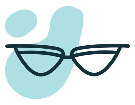 Cool optical glasses, illustration, on a white background.のイラスト素材