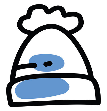 Winter hat for kids, illustration, on a white background.のイラスト素材