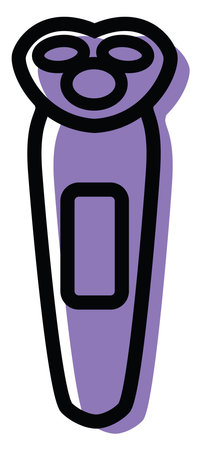 Purple electric razor, illustration, on a white background.のイラスト素材