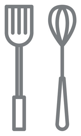 Baking tools, illustration, on a white background.のイラスト素材