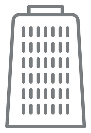 Grey grater, illustration, on a white background.のイラスト素材