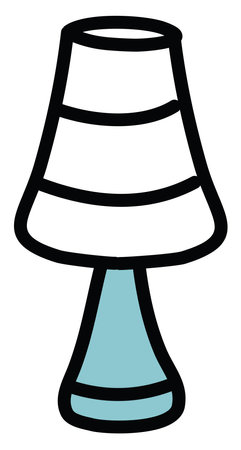 Long table lamp, illustration, on a white background.のイラスト素材