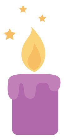 Magic candle, illustration, on a white background.のイラスト素材